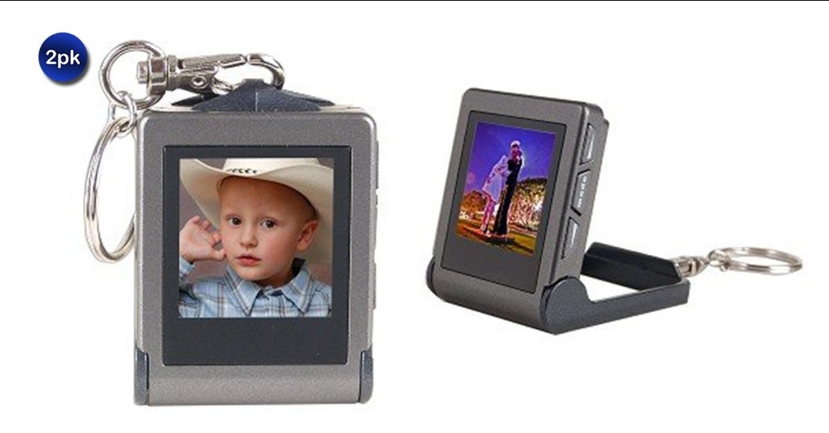 2 Pack Digital USB Digital Picture Frame Keychain