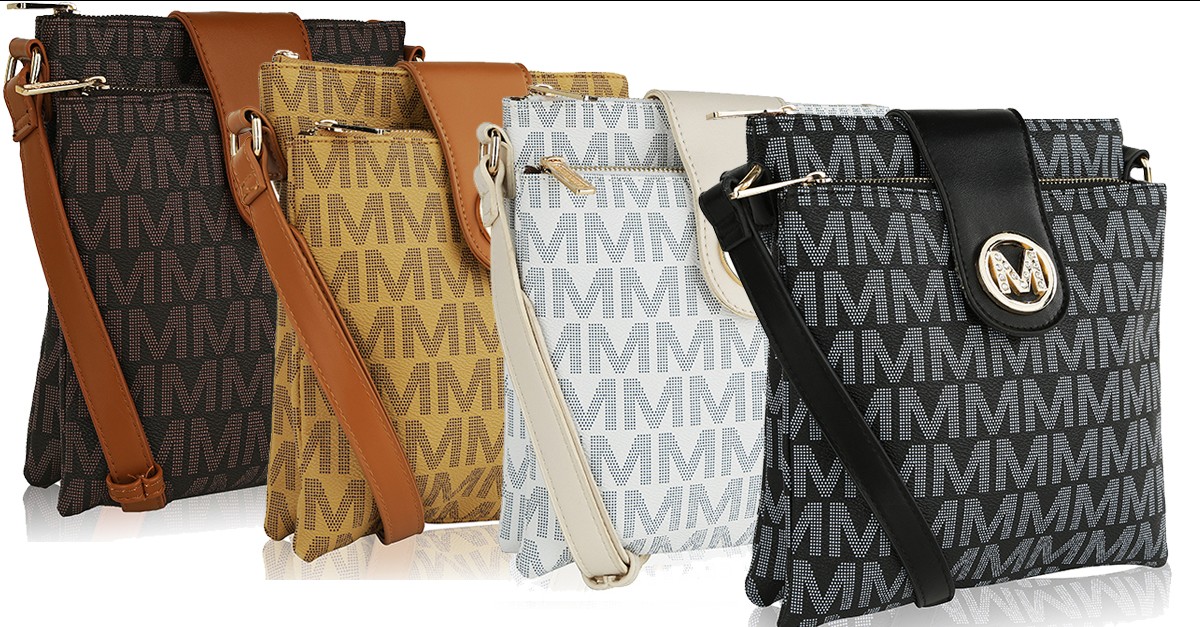 "M" Signature Collection Wrigley Crossbody Bag By Mia K. 4 Styles