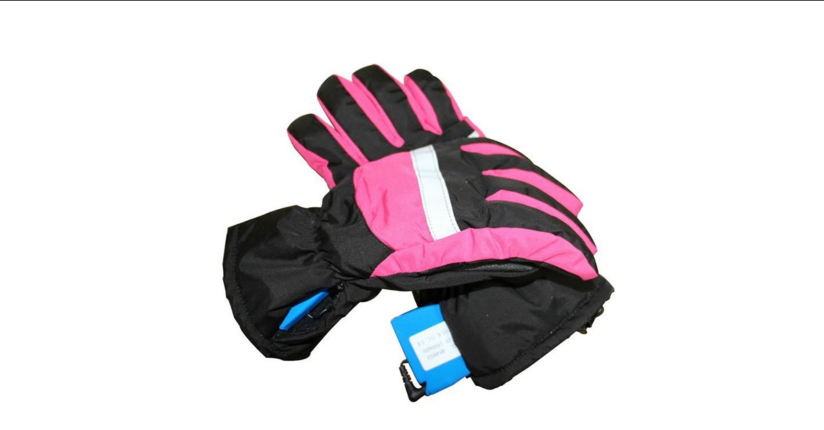 Women's Pink & Black Battery Heated Gloves