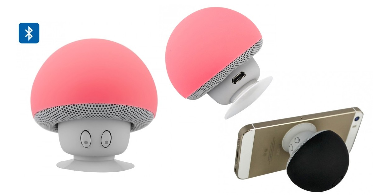 Portable Bluetooth Mushroom SurfaceAdhering Speakers