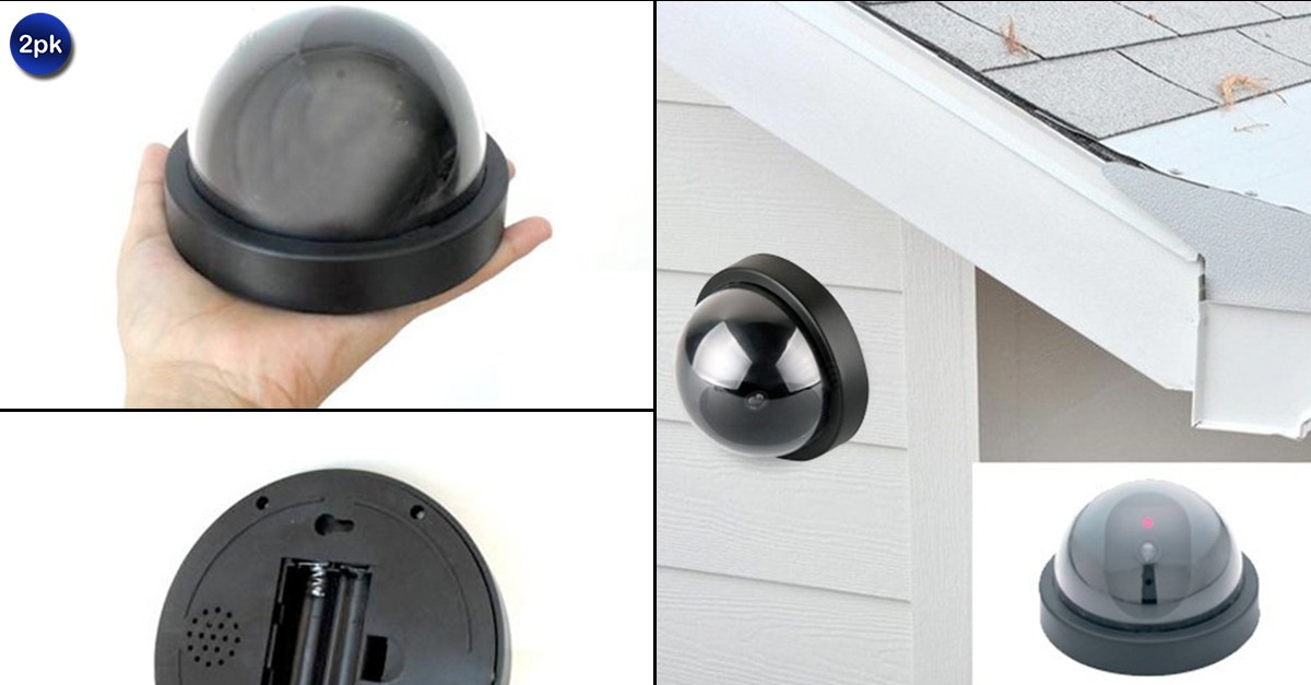 2 Pack Mock Dome Surveillance Camera
