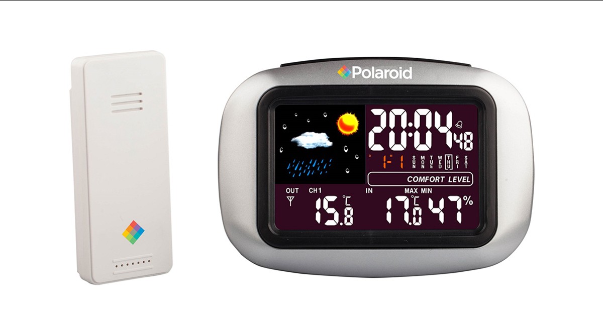Polaroid Wireless Weather Station Clock