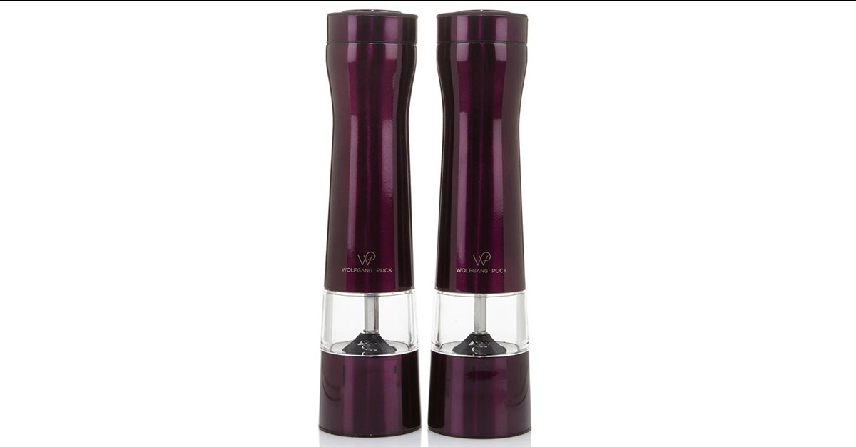Wolfgang Puck Spice Mill Duo with Adjustable Grinders - 3 Colors