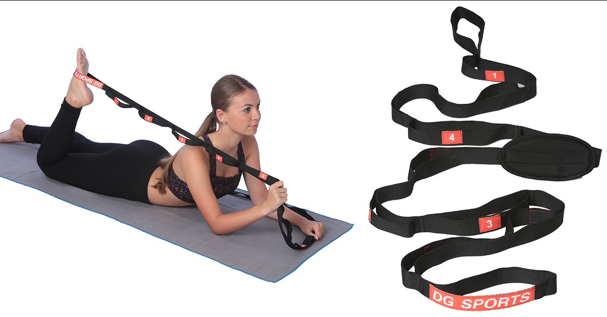 Yoga Strap for Stretching with 10 Flexible Loops