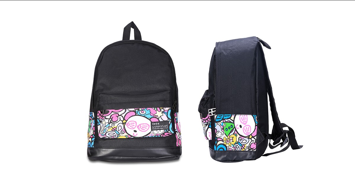 black anime backpack