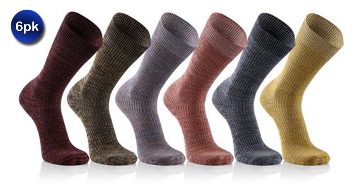 6 Pack Men's Graduated Thermal Socks