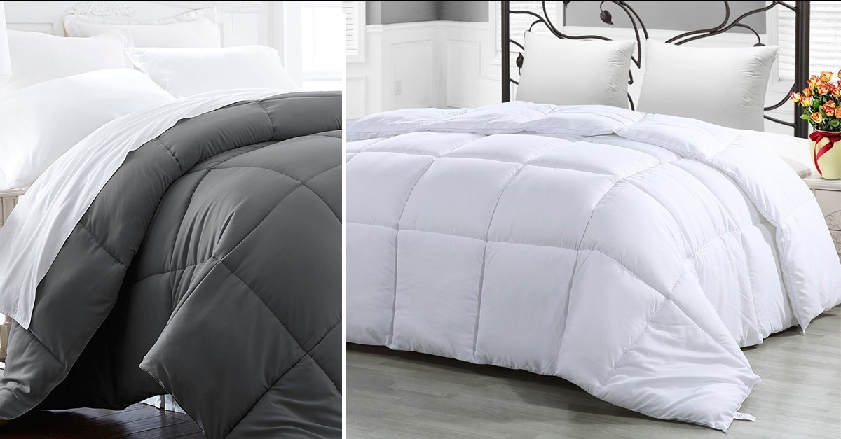 Plush Siliconized Fiberfill Comforter Set 2 Colors