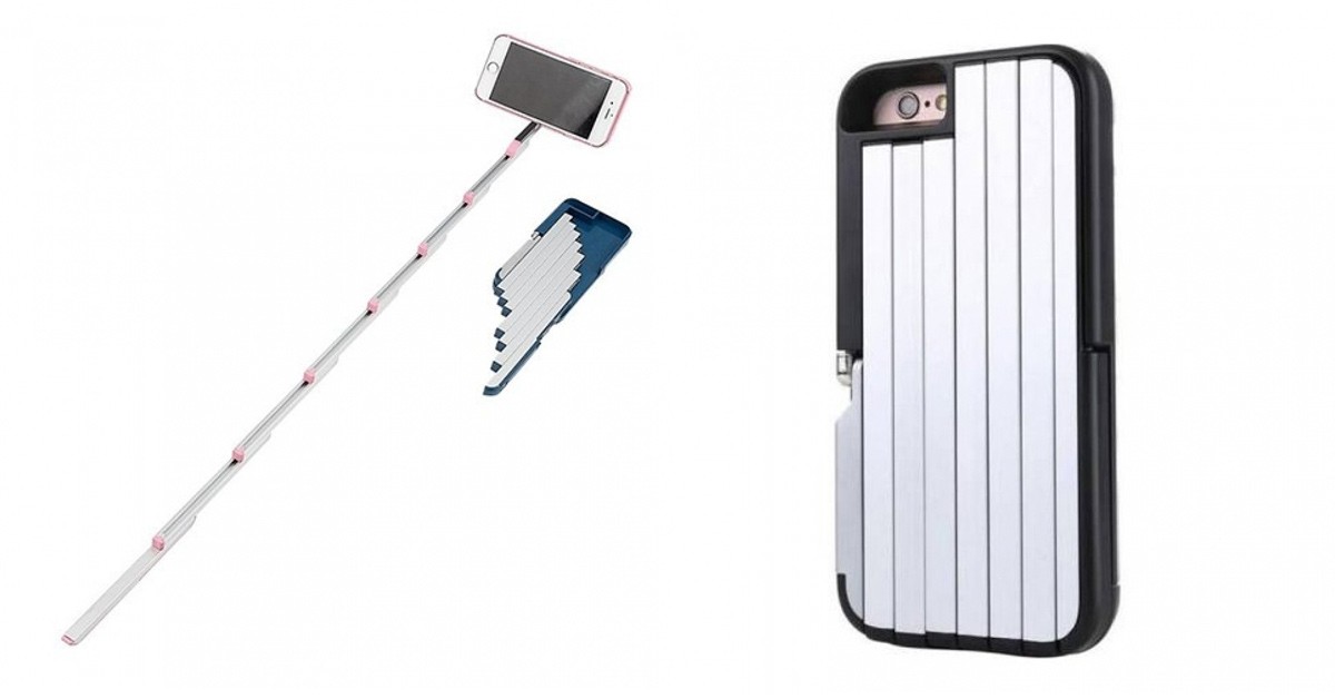 Extendable Selfie Stick Phone Case 4 Colors