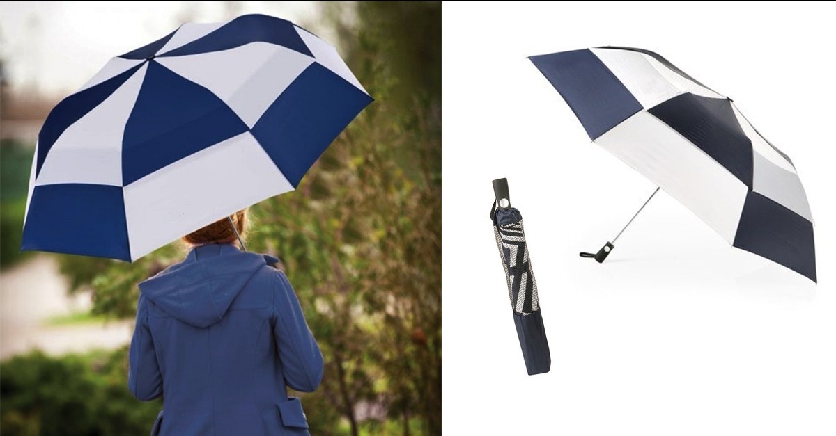 Totes Stormbeater Automatic Double Vented Folding Umbrella