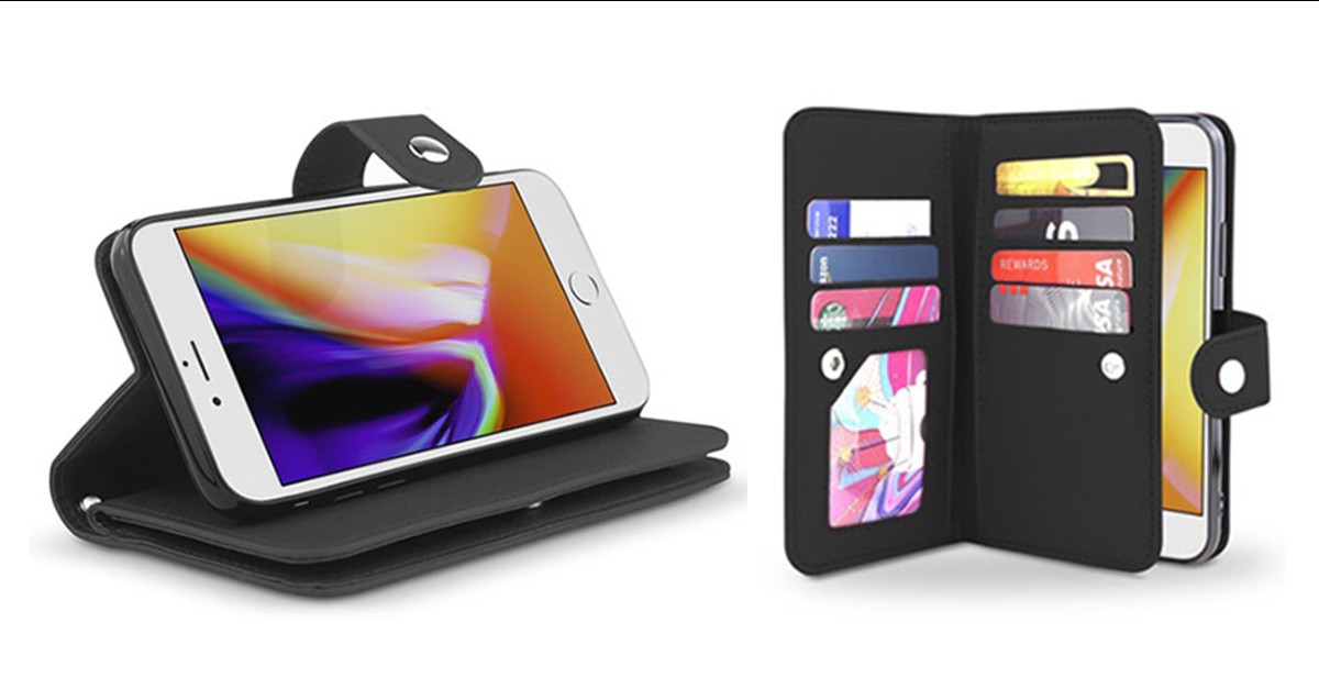 2 Layer Folio iPhone Wallet Case 4 Colors