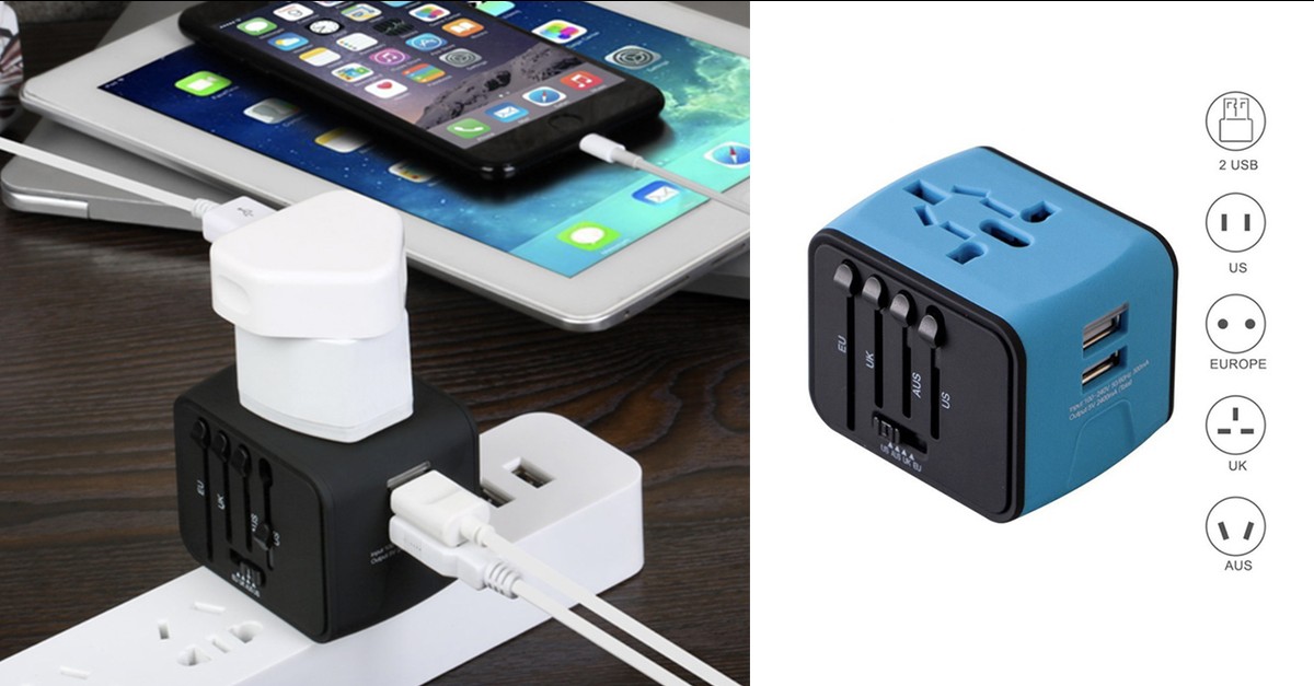 AllInOne Universal Travel Adapter 2 Colors