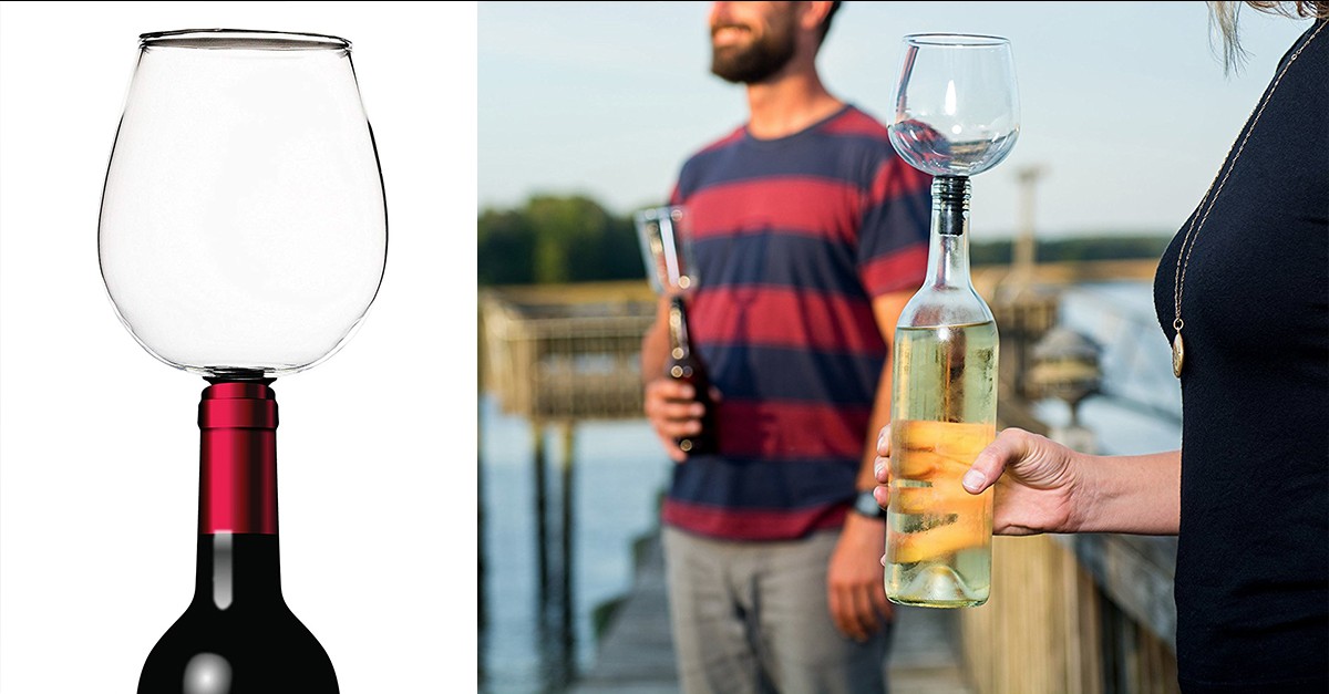 Magnum Gulp Drink a Wine Bottle Glass Gag Gift