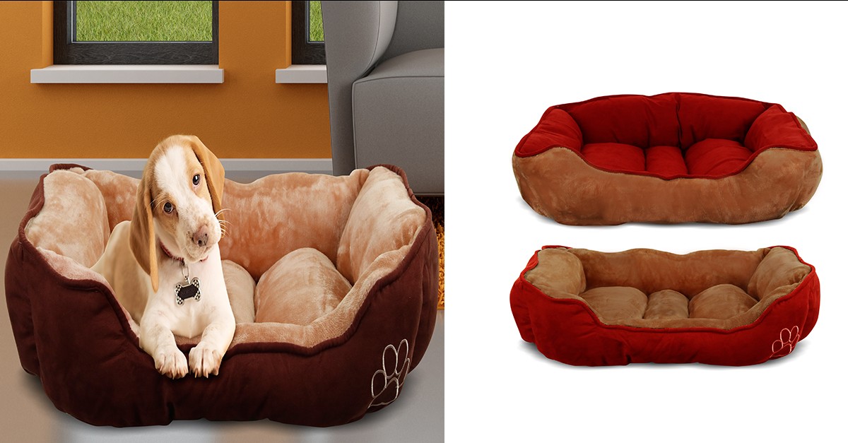 DoubleSided UltraSoft Suede Pet Bed