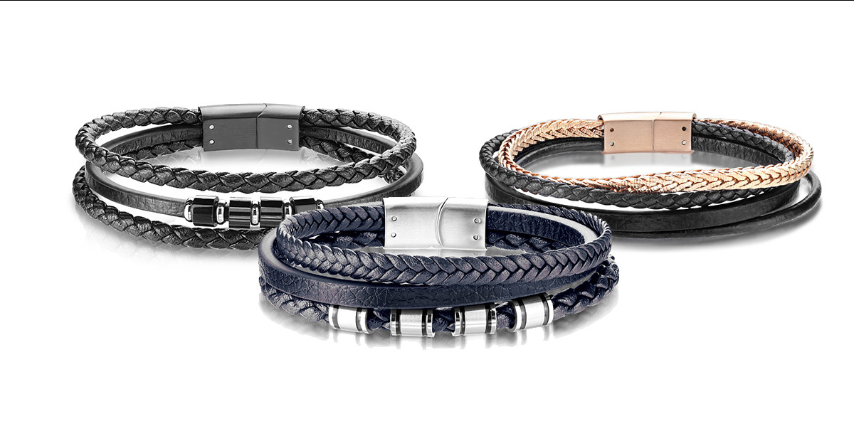 316L Stainless Steel Metal Comfort Fit Men's Bracelets 16 Styles