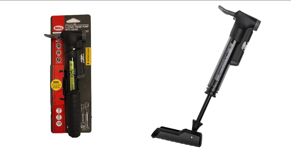 Bell 2Stage Frame Bike Pump with Gauge