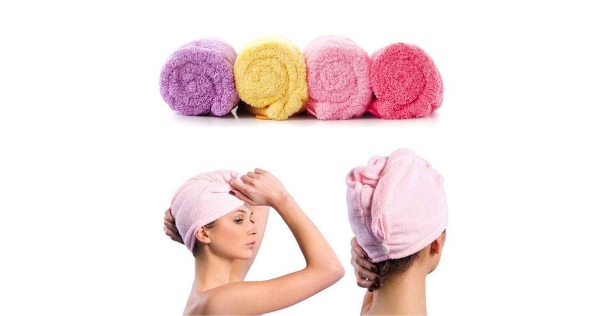 Ultra Absorbing Hair Drying Towel Wrap 5 Colors