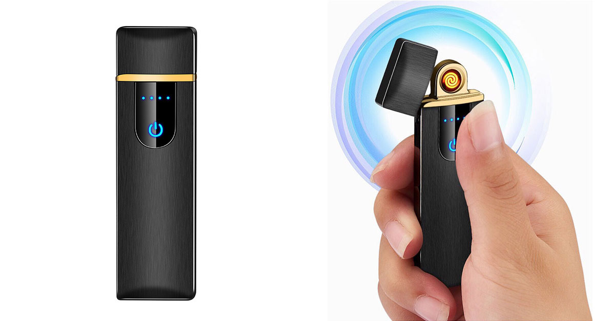 Slim Windproof Rechargeable Lighter 4 Colors