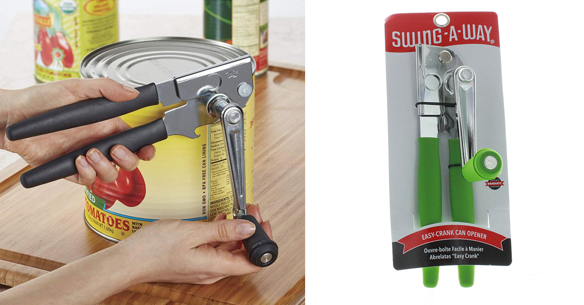 SwingAWay Easy Crank Can Opener 2 Colors