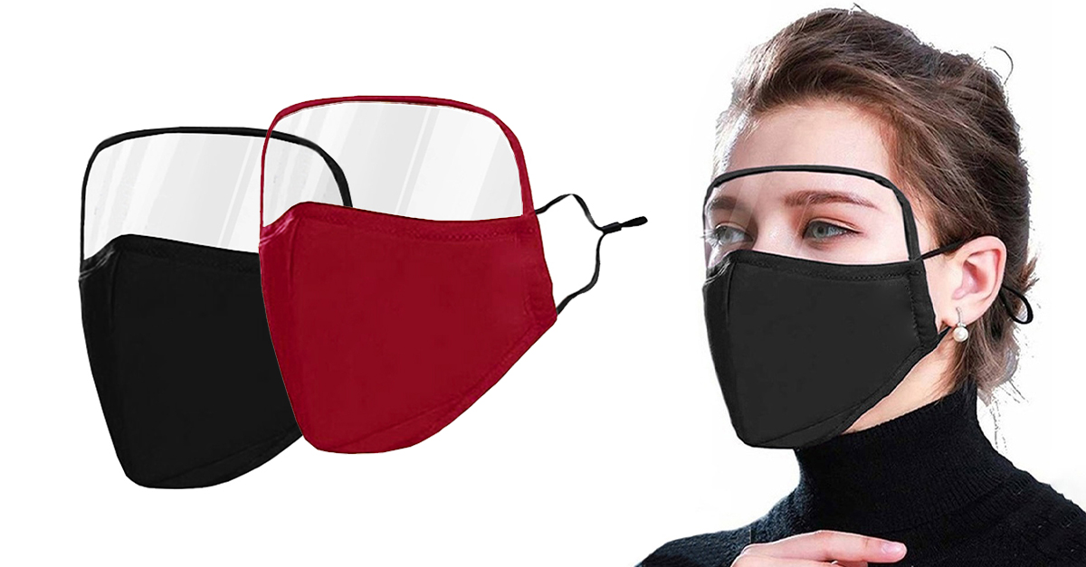 NonMedical Face Mask with Eye Shield 6 Colors