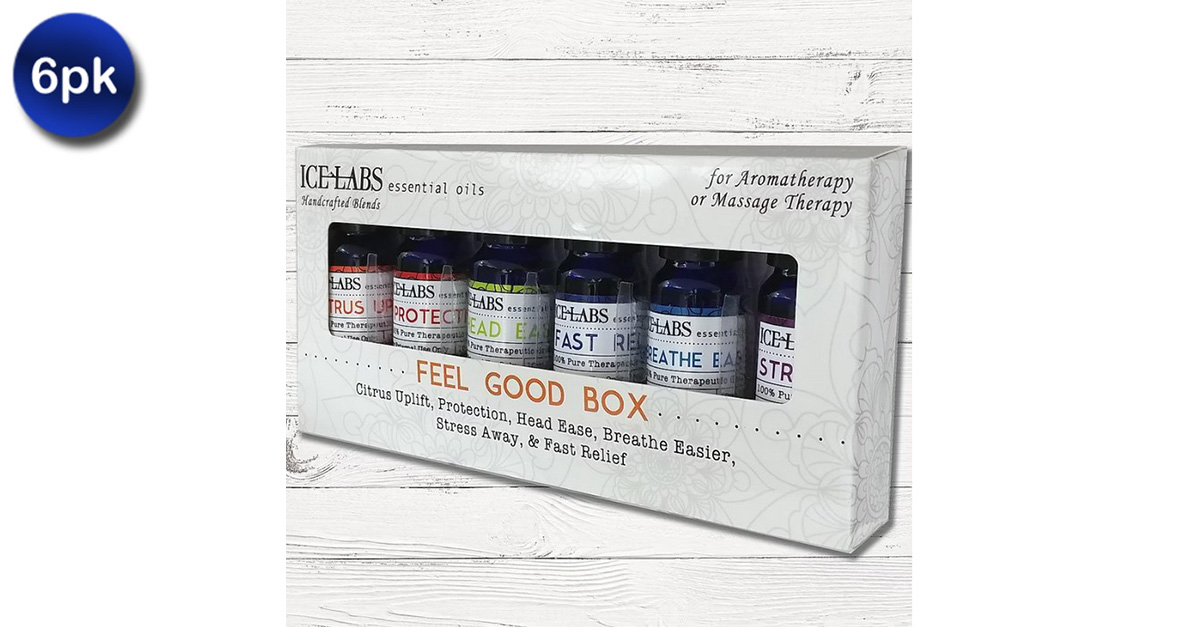 6 Pack Ice Labs Feel Good Essential Oil Set