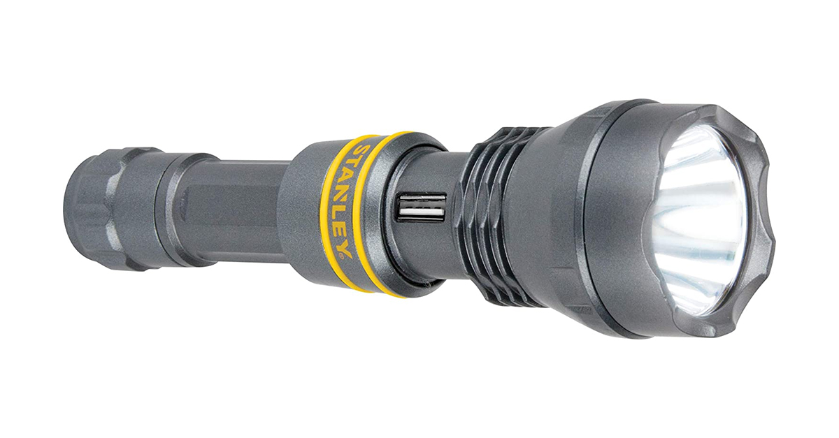 Stanley Rechargeable 500 Lumen LED Flashlight with USB Power Charger