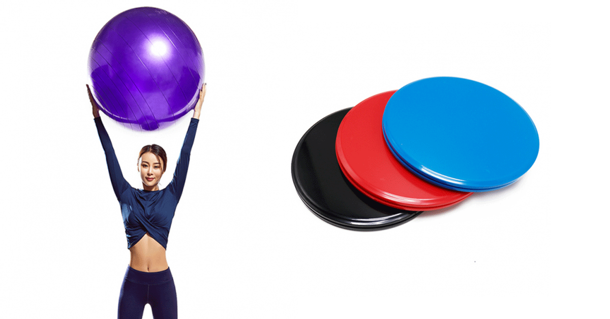 Sport Core DualSided Exercise Gliding Disc and NonSlip Yoga Stability