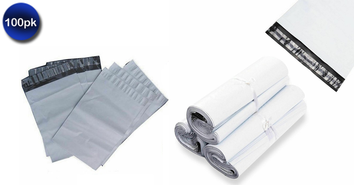 100 Pack 12 x 15 Self Sealing Plastic Shipping Poly Bags