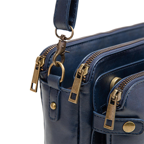 Crossbody Leather Shoulder Bag and Clutch