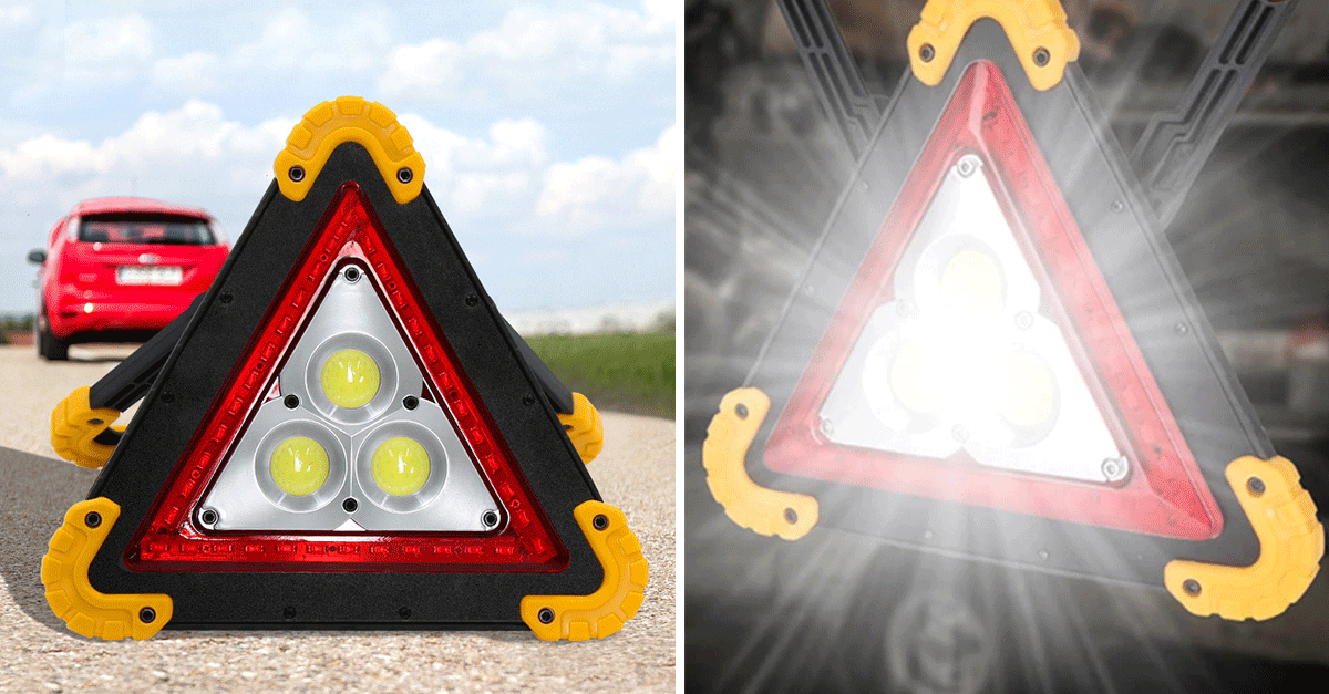 Emergency Triangle Roadside Warning Light