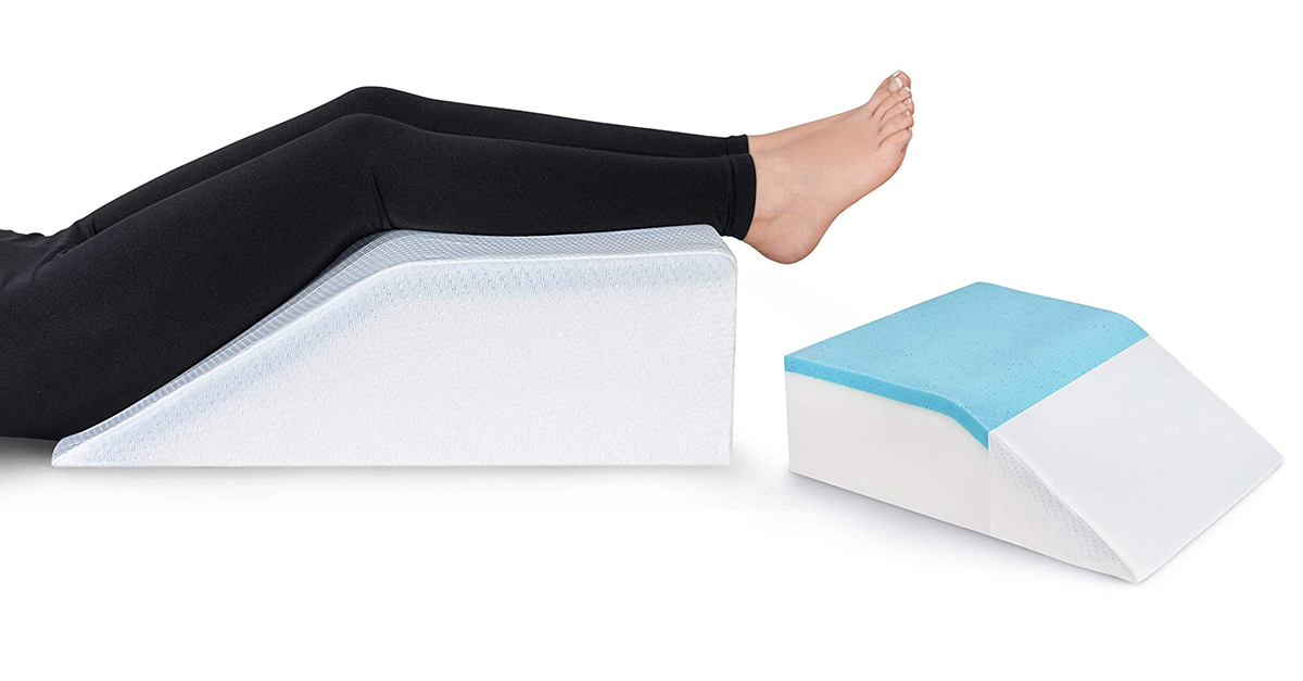 Leg Elevation Pillow with Cooling Gel Memory Foam Leg Rest