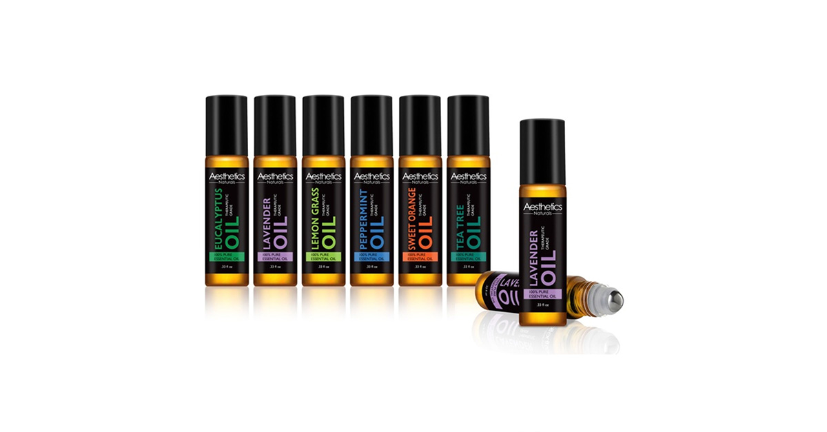 Aesthetics Essential Oil Roll-On Diffuser 6-Pack