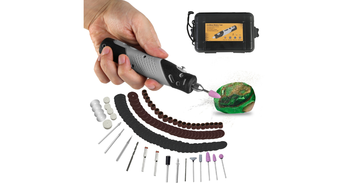 116Pcs Cordless Rotary Tool Kit with 5 Speeds