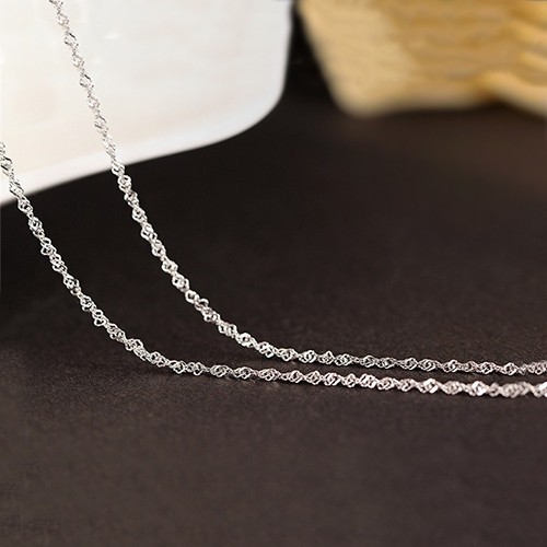 Sterling Silver 2MM Singapore Chain Necklace 5 Lengths