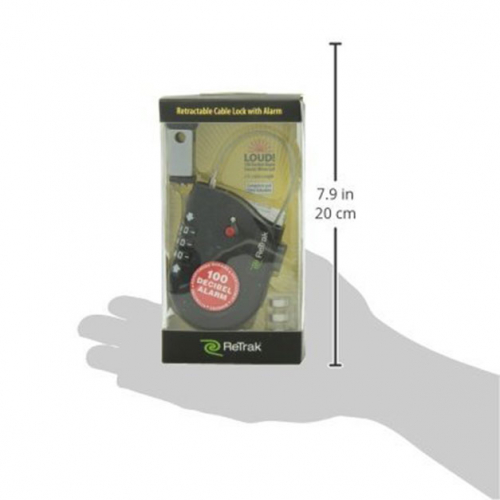 ReTrak Retractable Cable Lock with Alarm